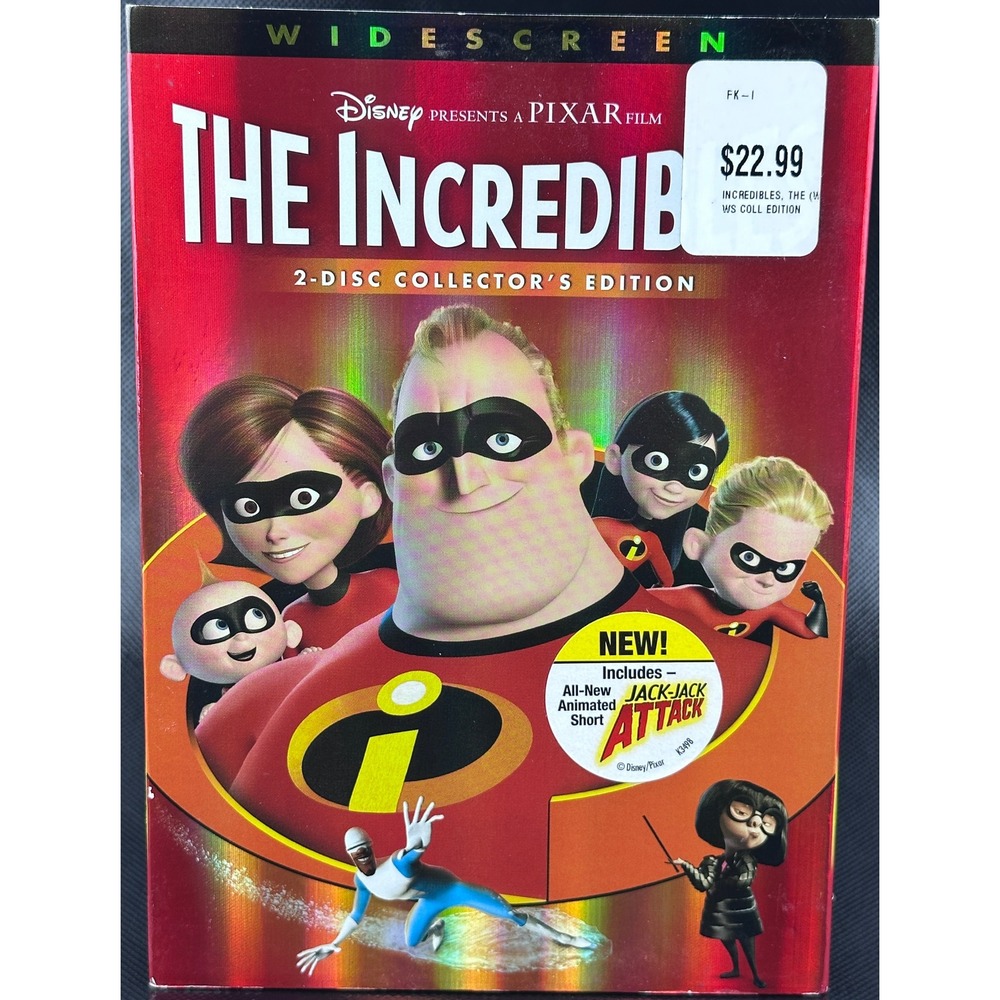 The Incredibles 2-Disc Collectors Edition Widescreen Animated Pixar Movie DVD‎